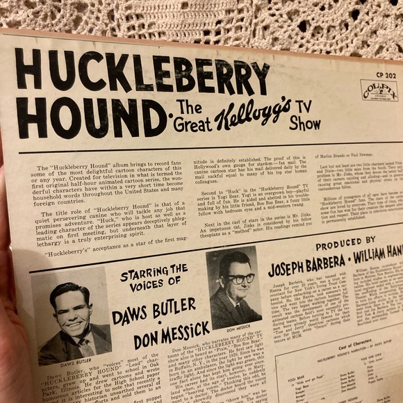 Vintage Huckleberry Hound - Kellogg’s TV Show - Vinyl LP gallery Wall Art Decor - Picture 9 of 17